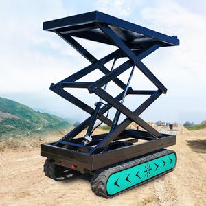Лидер продаж, электрическая гусеничная подъемная платформа с дистанционным управлением грузоподъемностью 1 т, высота подъема 0-1000 мм, Прямая поставка с завода - Product Image 5