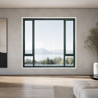 Fenêtre Moderne en Aluminium Oscillo-Battante avec Système de Drainage Dissimulé, Cadre 95mm, Excellente Étanchéité pour Bureaux Modernes