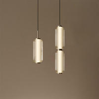 Luminaire de salle à manger moderne, lustre minimaliste pour îlot, suspension LED linéaire longue en aluminium et verre pour cuisine et bar
