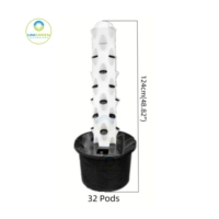Tour hydroponique de jardin 32/48 trous, système de culture vertical domestique de qualité alimentaire, kit d'arrosage automatique intérieur, système de culture hydroponique
