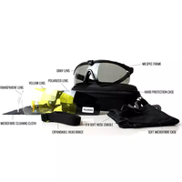 Nouvelles lunettes tactiques pour hommes, anti-buée, pour sports de plein air, avec 4 verres, lunettes de protection