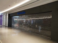 Volet roulant vertical en plastique résistant au feu pour centre commercial, volet roulant automatique en polycarbonate cristal