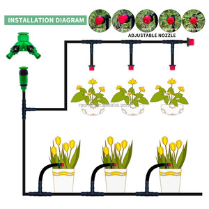Système d'irrigation goutte à goutte DIY pour serre 10M-30M, kits d'arrosage automatique pour jardin avec micro-goutteurs réglables - Product Image 6