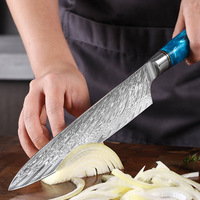 Ensemble de couteaux de cuisine Michulin Premium en acier Damas 67 couches, écologiques, ambidextres, pour chef, boucher et épluchage, avec manche en bois