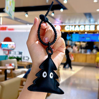 Expression Cool Cartoon Cuir Chat Porte-clés En Cuir animal Chat étoile fleur majeur porte-clés Poupée Sac Pendentif Accessoires