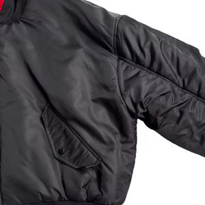 メンズ カスタムフード付き フライトナイロンジャケット 高品質 ラグジュアリー フライトジャケット メンズジャケット 大学スタイル ジャケット - Product Image 3