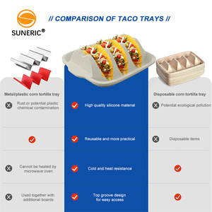 Küche Serviert ablett Teller halter Ständer Taco Grill Rack Silikon Taco Halter und Mais Tortilla Tablett - Product Image 6