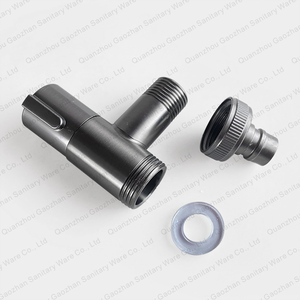 <span class=keywords><strong>Robinet</strong></span> mural moderne en acier inoxydable 1/2 vente en gros vanne d'angle d'arrêt d'eau de toilette à 90 degrés pour le plastique extérieur - Product Image 2