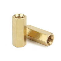 M4 M5 M6 Threaded Insert Hex Thread Round Brass Hexagon Standoff Spacer