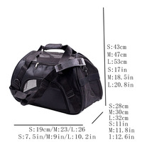 Sac de transport pliable et élégant pour animaux de compagnie, en tissu Oxford avec fermeture éclair, portable, à porter à la main ou en bandoulière, pour chats et petits chiens