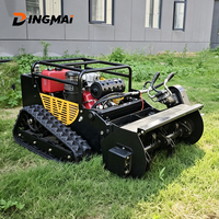 DDP CE EPA Robot Cortacésped a Control Remoto, Mini Tractor Inteligente, Cortacésped RC a Gasolina, Robot a Gasolina de Giro Cero, Quitanieves, Cuchilla para Nieve