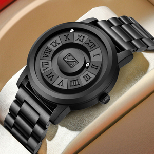 Montre Homme Unique en Or avec Cadran à Billes Magnétiques Défilantes, Chiffres Romains, Mouvement Quartz – Accessoire de Mode Premium Idéal pour un Cadeau - Product Image 2