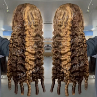 Perruque en cheveux humains naturels bouclés bruts birmans, alignés aux cuticules, avec dentelle HD 13x6, pour femmes noires, vente en gros
