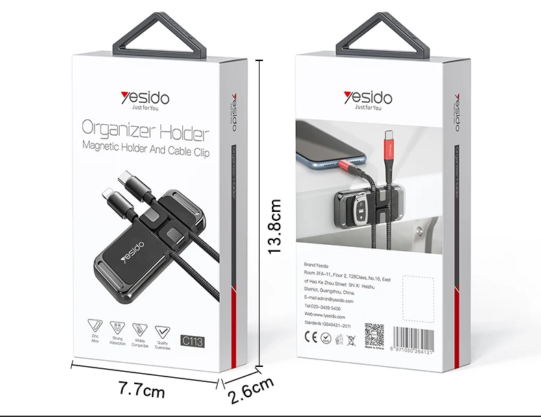 Yesido Organizer Magnetic Holder and Cable Clip (C113) - OTC.LK