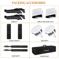 Andoer Studio Photography Kit d'éclairage Softbox Set d'éclairage pour Studio Portrait Produit Photo Vidéo