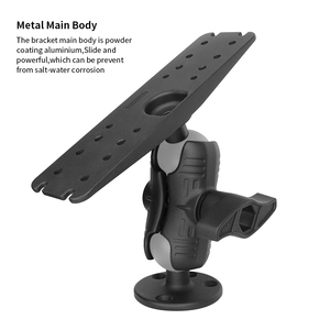 VINmounts 2.25 Inch Ball Fish Finder Mount Marine Electronics Universal Mount D Size Ball Dual <b>Socket</b> Arm Heavy Duty - Product Image 3
