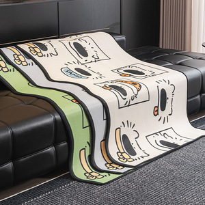 Cute Cartoon <b>Dog</b> Ice Silk <b>Sofa</b> Cover 145-185CM Non-Slip Modular <b>Sofa</b> Cushion All Season Dust Proof Cat Scratch Resistant - Product Image 3