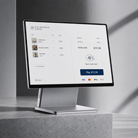 Terminal Punto de Venta Android de Aluminio con Pantalla Táctil, Caja Registradora para Comercio Minorista, Supermercados y Negocios