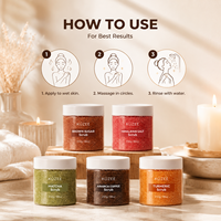 Individuelles Logo Bio-Natürliches Exfolierendes Himalaya-Salz Arabica-Kaffee Brauner Zucker Matcha Kurkuma Körperpeeling