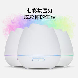 เครื่องกระจายกลิ่นหอมสีดำ 400 มล. เครื่องเพิ่มความชื้นแบบอัลตราโซนิก พร้อมไฟ LED สำหรับใช้ในบ้านและสำนักงาน - Product Image 5