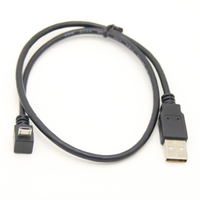 Micro USB Up Down Ieft sudut kanan bawah, BM ke AM USB 2.0 kabel ekstensi Data