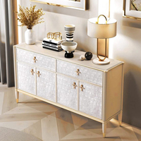 Buffet moderne au design de luxe Table de buffet Couleur blanche Buffet moderne de luxe Meuble d'armoire