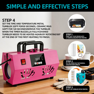 Machine de presse à chaud entièrement automatique pour gobelets et tasses de grande taille (30 oz) – Machine de transfert thermique - Product Image 3