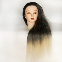 Têtes d'entraînement avec cheveux synthétiques bon marché Tête de mannequin en cheveux blonds ombrés bicolores