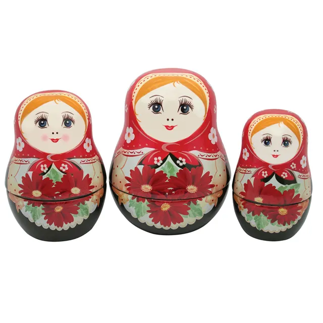 Regalo personalizado para decoración del hogar, artesanías, juego de muñecas de anidación de cerámica rusas, muñecas matryoshka