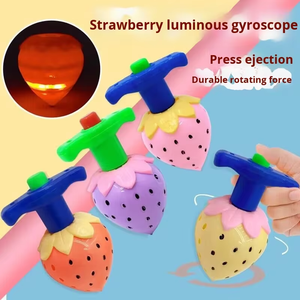 Jouet Gyroscope en Plastique Fraise Lumineuse Anti-Stress pour les 14 Ans et Plus Unisexe Petite Cadeau de Maternelle Lumière Nocturne Musicale - Product Image 5