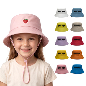 Chapeau Bob de Plage Personnalisé Brodé Anti-UV à Large Bord pour Bébé, Enfant, Garçons et Filles - Product Image 1