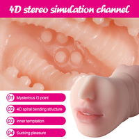 Machine de masturbation réaliste en silicone pour hommes, avec fonctions vaginale, anale et orale, incluant un masturbateur de poche type 'Aircraft Cup' et un jouet sexuel anal.