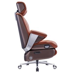 JORI High Back <span class=keywords><strong>Executive</strong></span> da ufficio Design minimalista con vera pelle e bracciolo in pelle stile tradizionale - Product Image 3