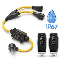 Nouvelle prise sans fil étanche IP67 modèle 2026, 110V 220V 20A, interrupteur à distance RF433MHz pour systèmes d'éclairage extérieur