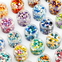 Goud Poeder Parelmoer Wax Afdichting Bead Stempel Materialen Plastic Fles Achthoekige 180 Capsules Cadeaupapier Handmatige Diy
