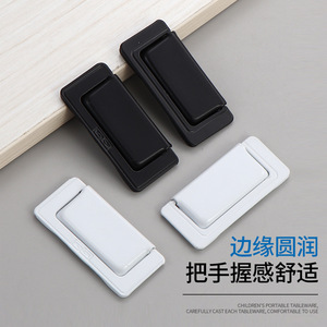 Concealed Magnetic Drawer Handle Rectangle Minimalist Design Easy Installation No Drilling Required Iron Plated Surface - Product Image 4