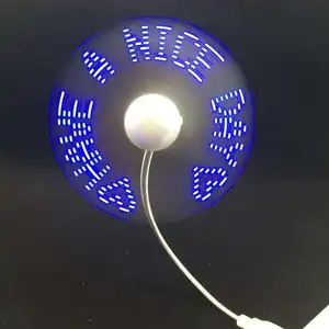 2024 Usb Custom Bericht Fan Programmeerbaar Led Bericht Handheld Fan Mini Fan Met Led Bericht