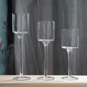 Porte-bougies élégants en verre à <span class=keywords><strong>longue</strong></span> tige <span class=keywords><strong>pour</strong></span> décoration de mariage, supports cylindriques transparents <span class=keywords><strong>pour</strong></span> bougies piliers, centre de table <span class=keywords><strong>pour</strong></span> événements - Product Image 2