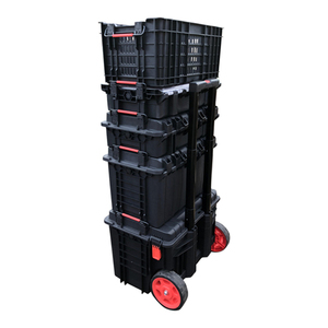 Heavy Duty 5 In1 <b>Rolling</b> Tool <b>Box</b> with Collapsible Handle Ip67 Modular Storage Trolley Low Price - Product Image 4