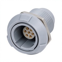 Connecteur circulaire Push-Pull série P BEXKOM, 6 broches, prise droite, laiton plaqué or, boîtier PC, qualité médicale, faible coût