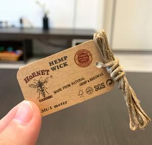 Environmentally Friendly 5FT 1MM <strong>Hemp</strong> <strong>Wick</strong> Dipped in Beeswax with Custom Label for Smoking-Candles &amp; Fragrance Accessory - Product Image 4