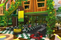 Équipement de terrain de jeu intérieur pour enfants, thème jungle, avec piscine à balles, toboggan, mur d'escalade, structure de jeu et trampoline, directement du fabricant