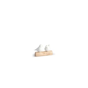 Lampe de nuit en céramique en forme d'oiseau 30xH20cm Design minimaliste Fabriqué en Italie pour la décoration de la chambre des bébés et des enfants - Product Image 1