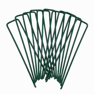 Estacas de Jardim em Forma de U, Grampos Galvanizados para Paisagismo, Grampos de Aço Galvanizado para Fixação de Tecido Anti-ervas - Product Image 5