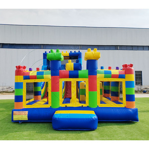 Castillo Inflable Gigante <span class=keywords><strong>para</strong></span> <span class=keywords><strong>Fiestas</strong></span> <span class=keywords><strong>Infantiles</strong></span>, Parque de Bloques de Construcción, Castillo Inflable Comercial con Tobogán - Product Image 2