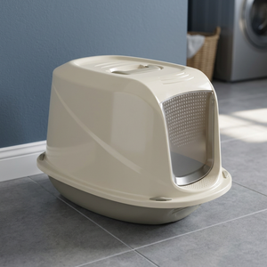 Italian Premium Hygienic Odor Control <b>Cat</b> Litter <b>Box</b> with Cover Easy to Clean and Durable Rectangle Shape <b>Cat</b> Accessories - Product Image 3