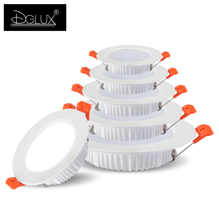 Круглый потолочный светильник DGLUX для дома и отеля, потолочный светильник SMD 7 Вт 9 Вт 12 Вт 15 Вт 18 Вт 24 Вт 36 Вт, Встраиваемый светодиодный потолочный светильник
