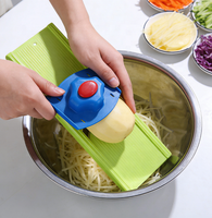 Mandoline à julienne de 1,7 mm, trancheuse manuelle pour légumes, en PP de qualité alimentaire, réglable, compatible lave-vaisselle, avec support de sécurité, gadget de cuisine