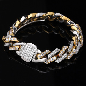 Trang Sức Thép Không Gỉ 12Mm Dây Chuyền Mắt Xích Cuba Đá Hip Hop Dây Chuyền Mắt Xích Cuba Hình Thoi Bằng Thép Titan - Product Image 6