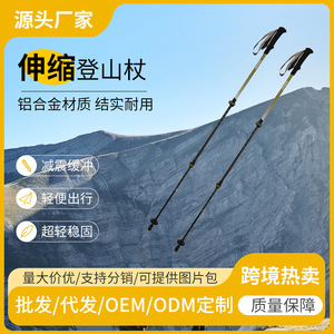 Bâton de randonnée pliable en fibre de carbone, 3 sections réglables, antidérapant, pour la randonnée, l'alpinisme, le camping, la marche en plein air - Product Image 4